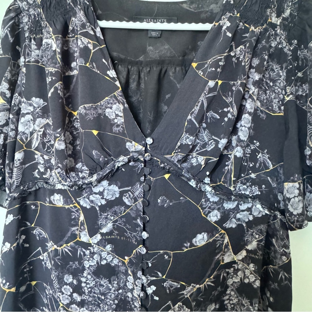 AllSaints Mini dress DEMI BURUBERU– Day Dress – Black size 12 - Picture 13 of 13